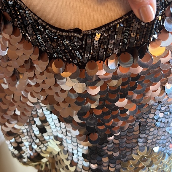 NWT - Parker Metallic disc mini dress. Size S. - Picture 10 of 17